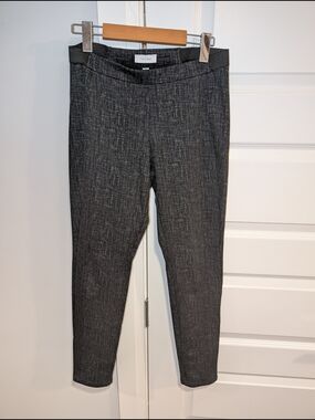Calvin Klein Women's Dark Gray Textured Slim Trousers